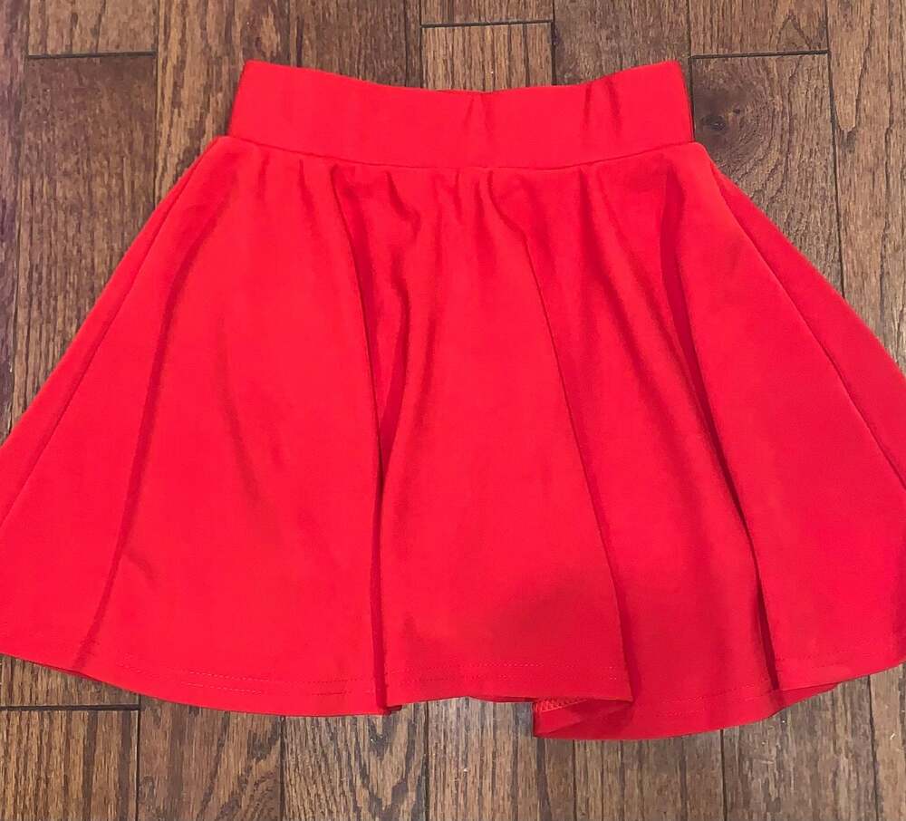 NWOT New Mix Red Skater Skirt Size S Coquettecore Flowy‎ High Waist